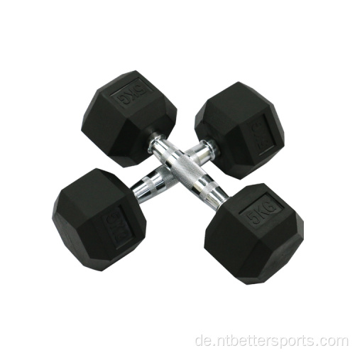 Fitnessfitness Hex Gummi -Hantel hexagonales Hantel